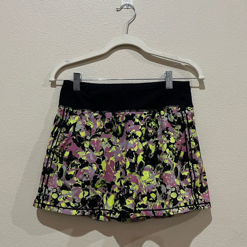 Lululemon Pace Rival Mid-Rise Multicolor Skirt Size 4